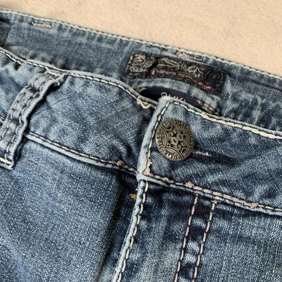 Silver Jeans Suki Mid Boot Jeans Womens 31 Fluid Denim Stretch Bootcut - Picture 2 of 12